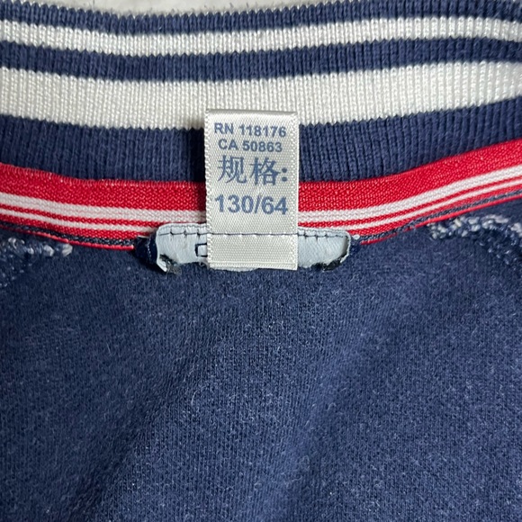 Okaidi Grey Boys Zip-up Sweater Jacket - Size 8 Basketball Emblem Half Collar - Picture 8 of 10